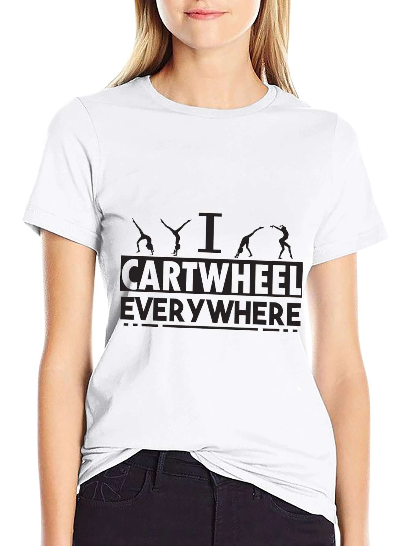 I Cartwheel Everywhere T-Shirt - Gymnastics Graphic Tee