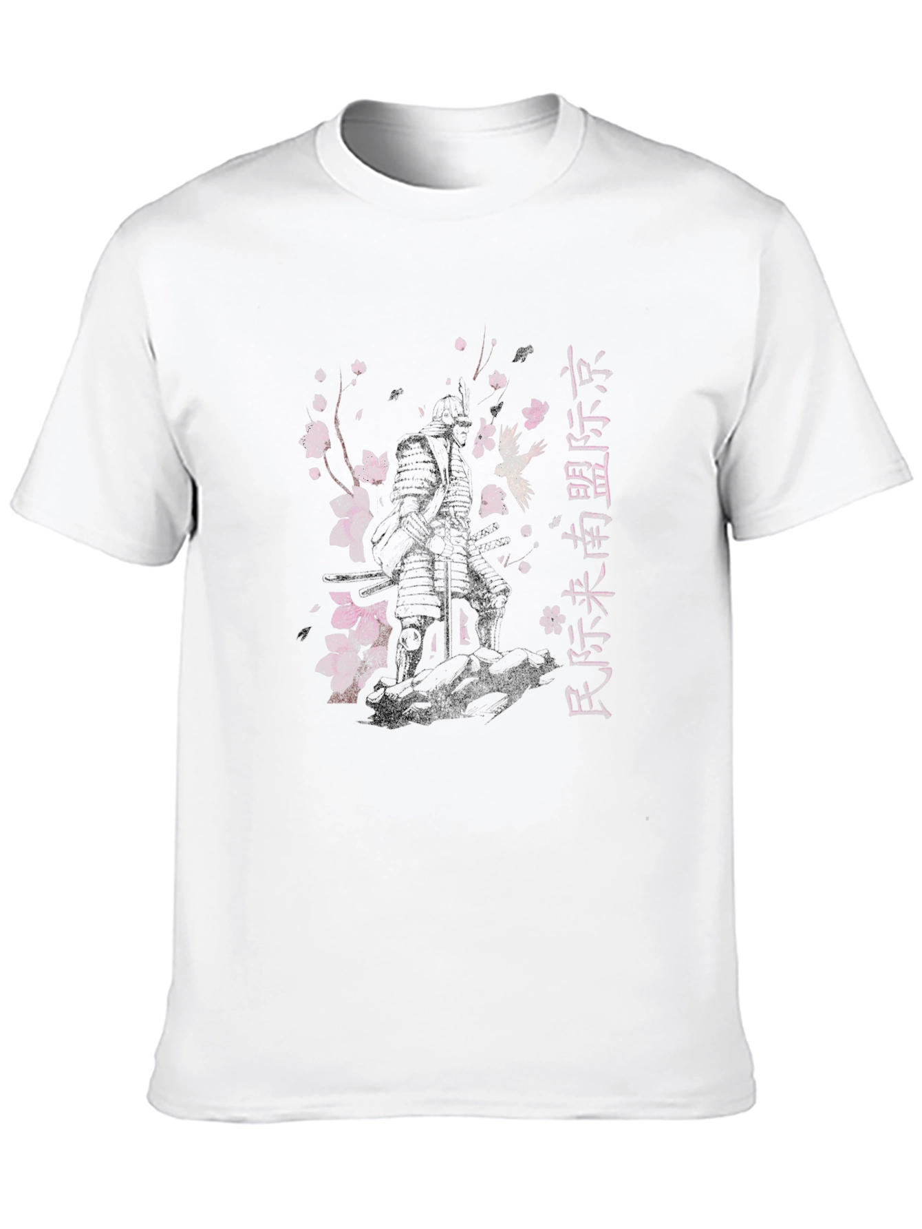 Cherry Blossom Warrior Graphic Tee - Black