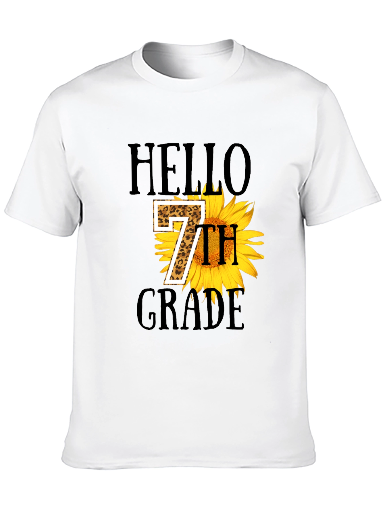 Hello 7th Grade Sunflower Graphic Tee