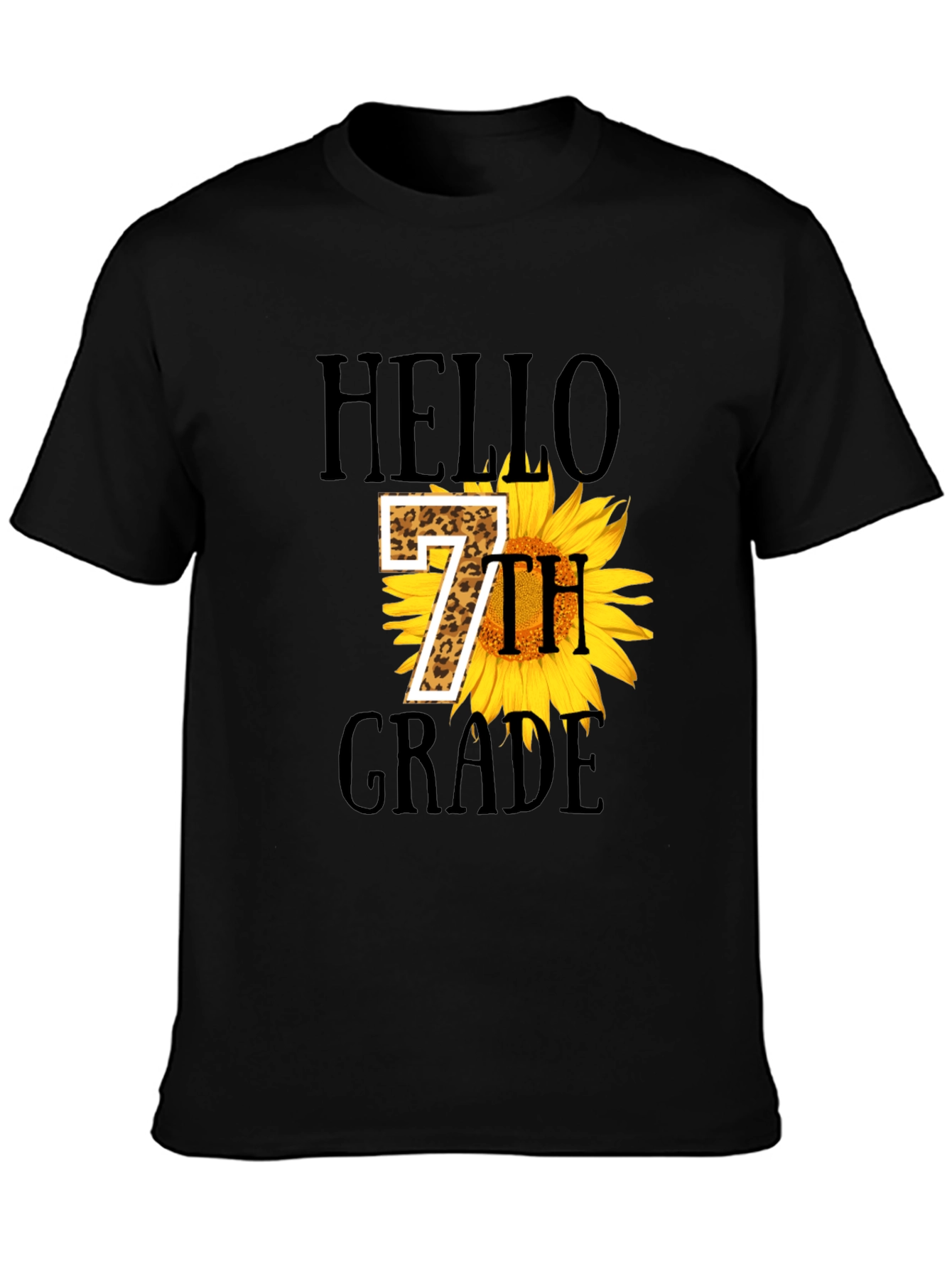 Hello 7th Grade Sunflower Graphic Tee