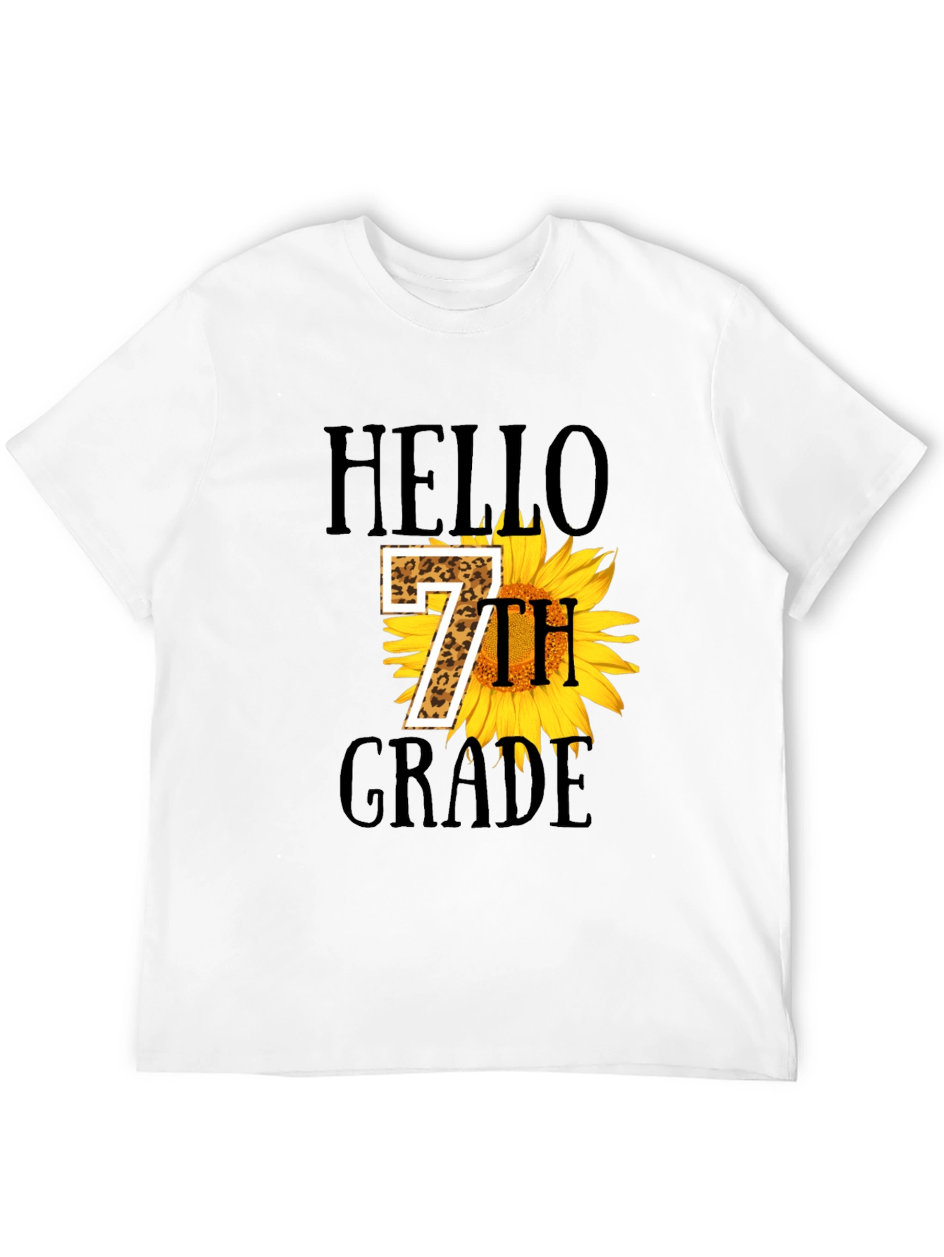 Hello 7th Grade Sunflower Graphic Tee