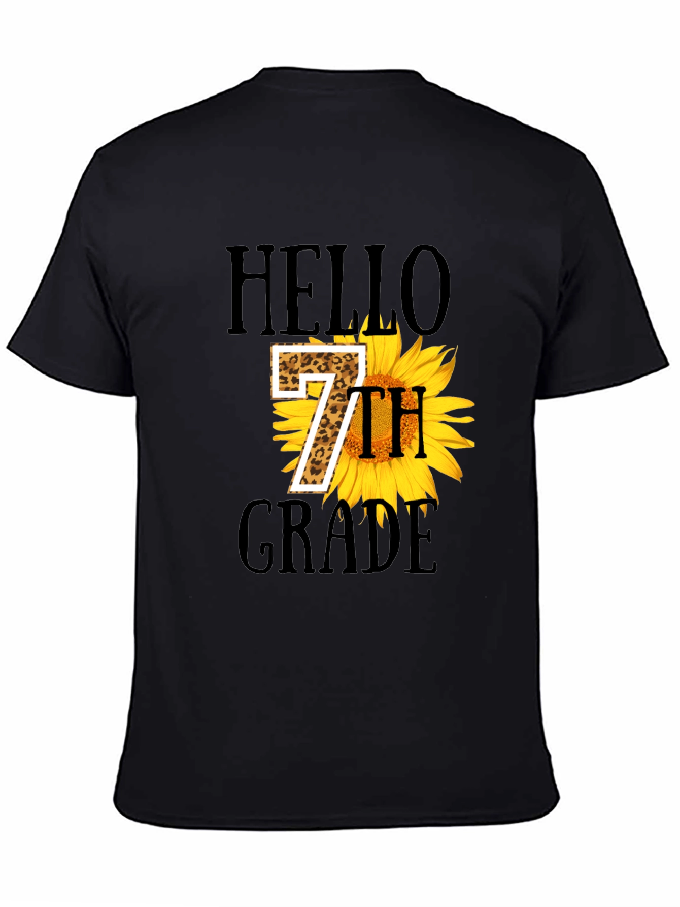Hello 7th Grade Sunflower Graphic Tee