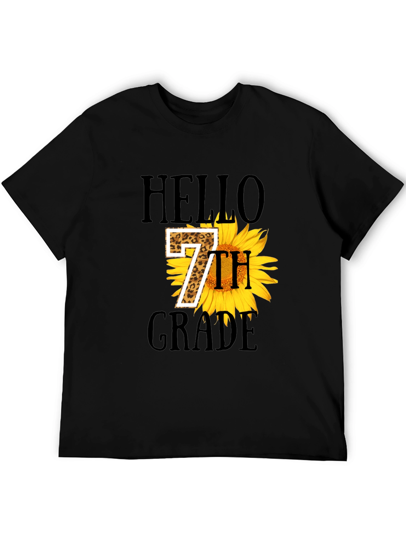 Hello 7th Grade Sunflower Graphic Tee
