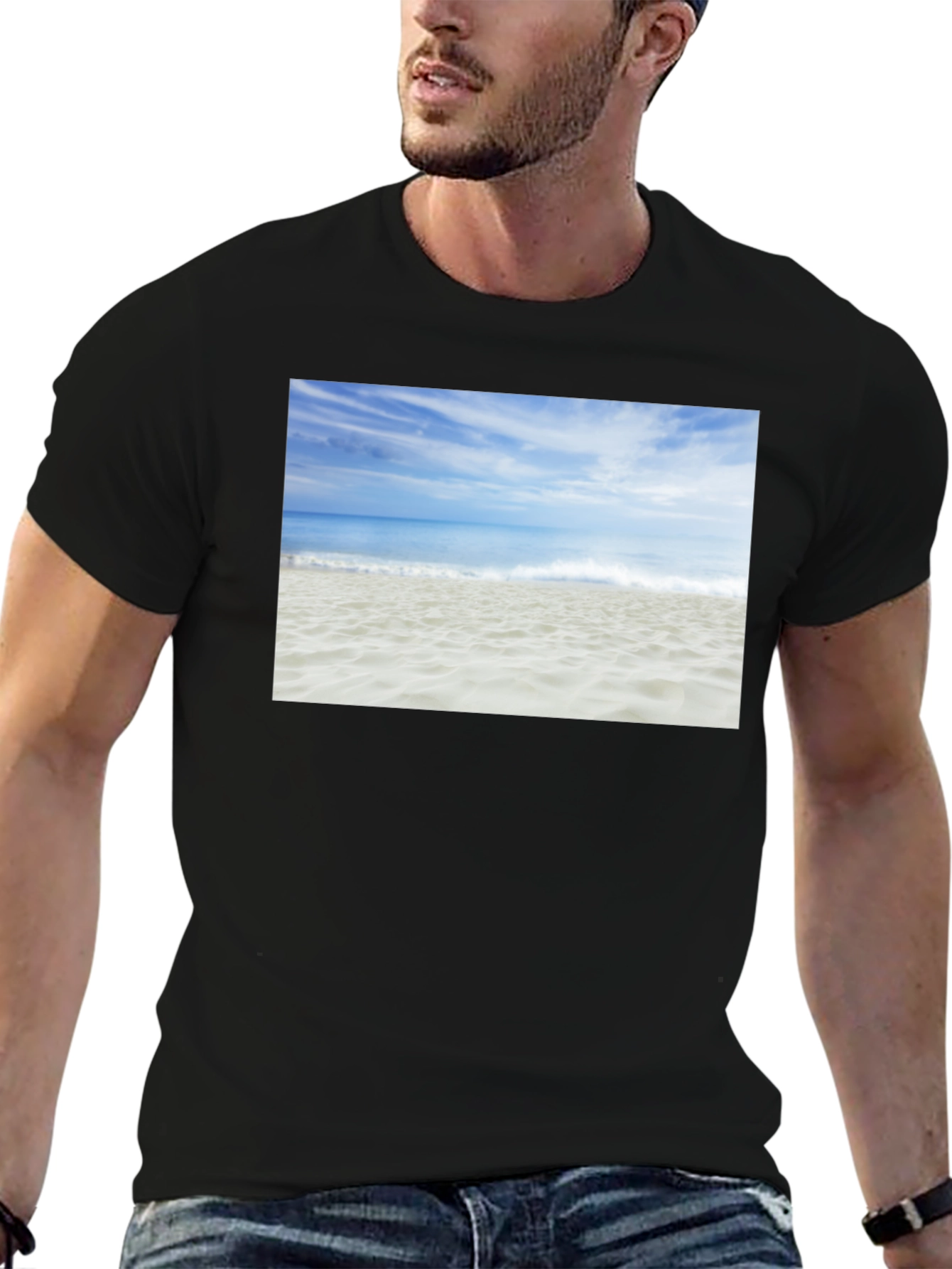 Beach Scene Graphic Tee - Coastal Vibes