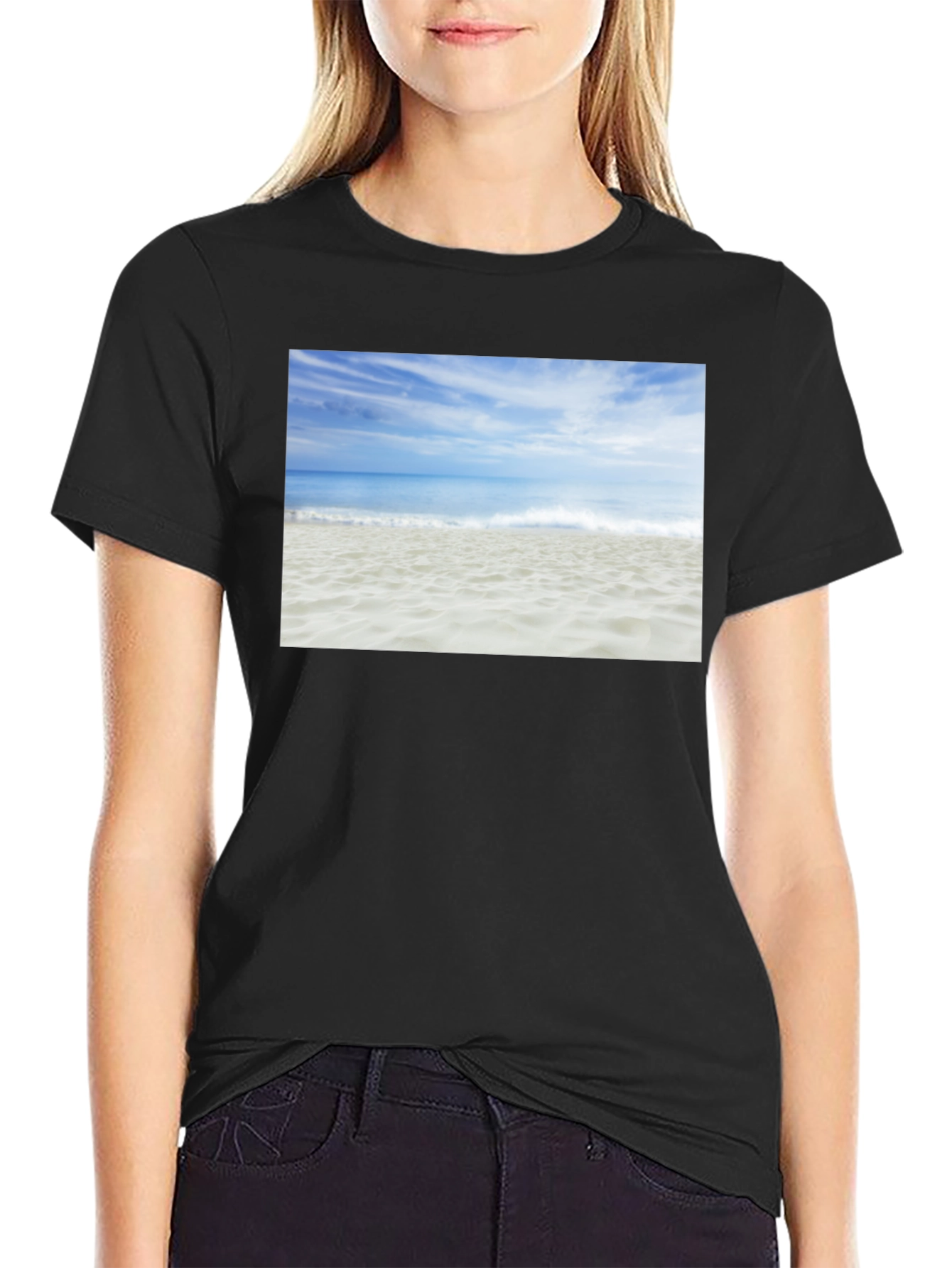 Beach Scene Graphic Tee - Coastal Vibes