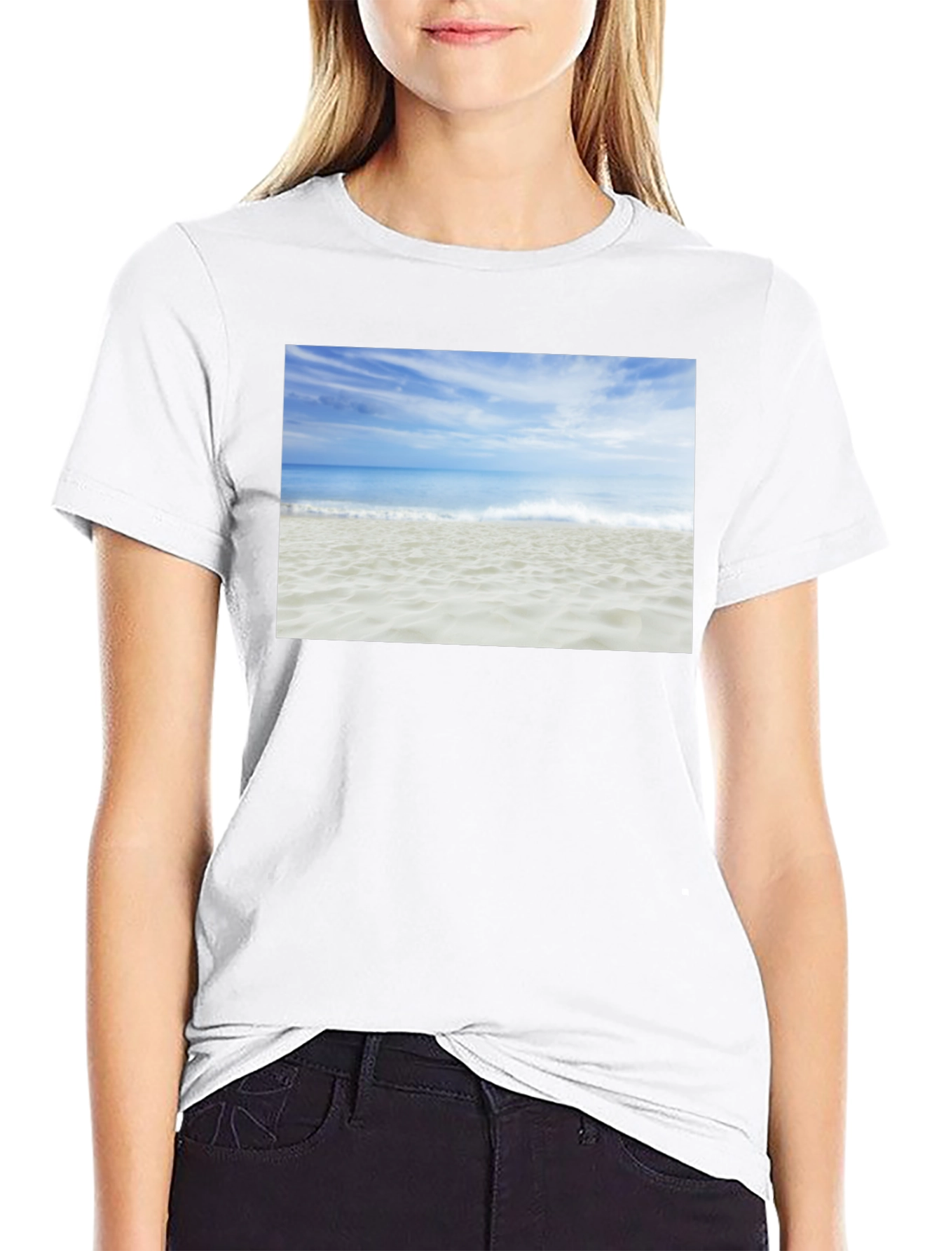 Beach Scene Graphic Tee - Coastal Vibes