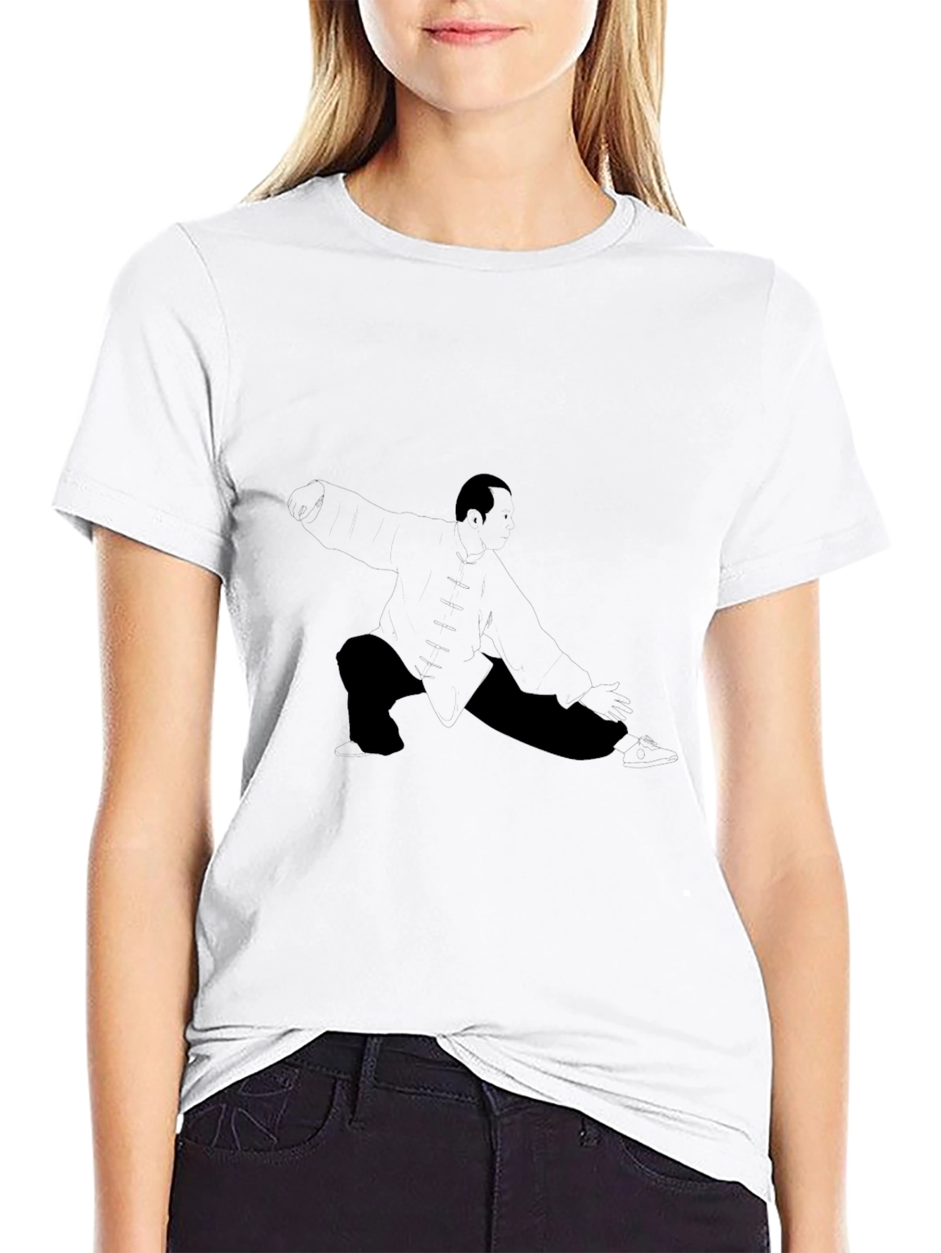 Mens Black Graphic Print Crew Neck T-Shirt
