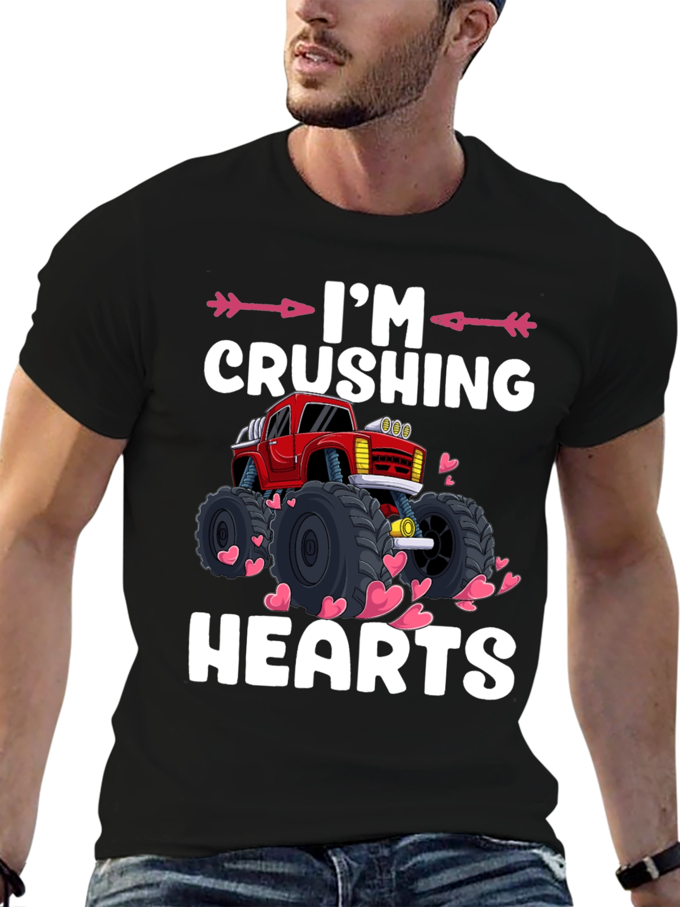 Crushing Hearts Monster Truck Graphic Tee