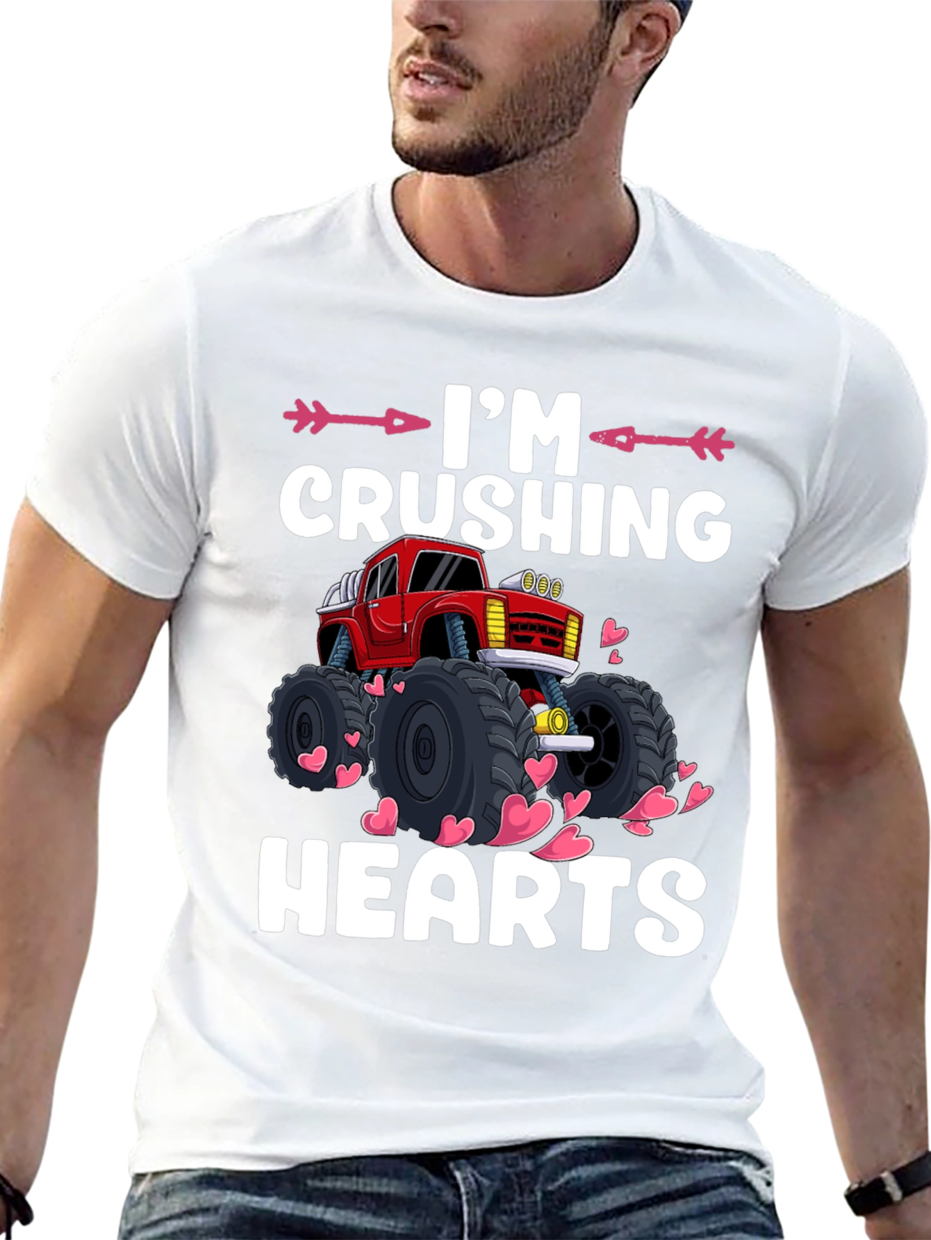 Crushing Hearts Monster Truck Graphic Tee