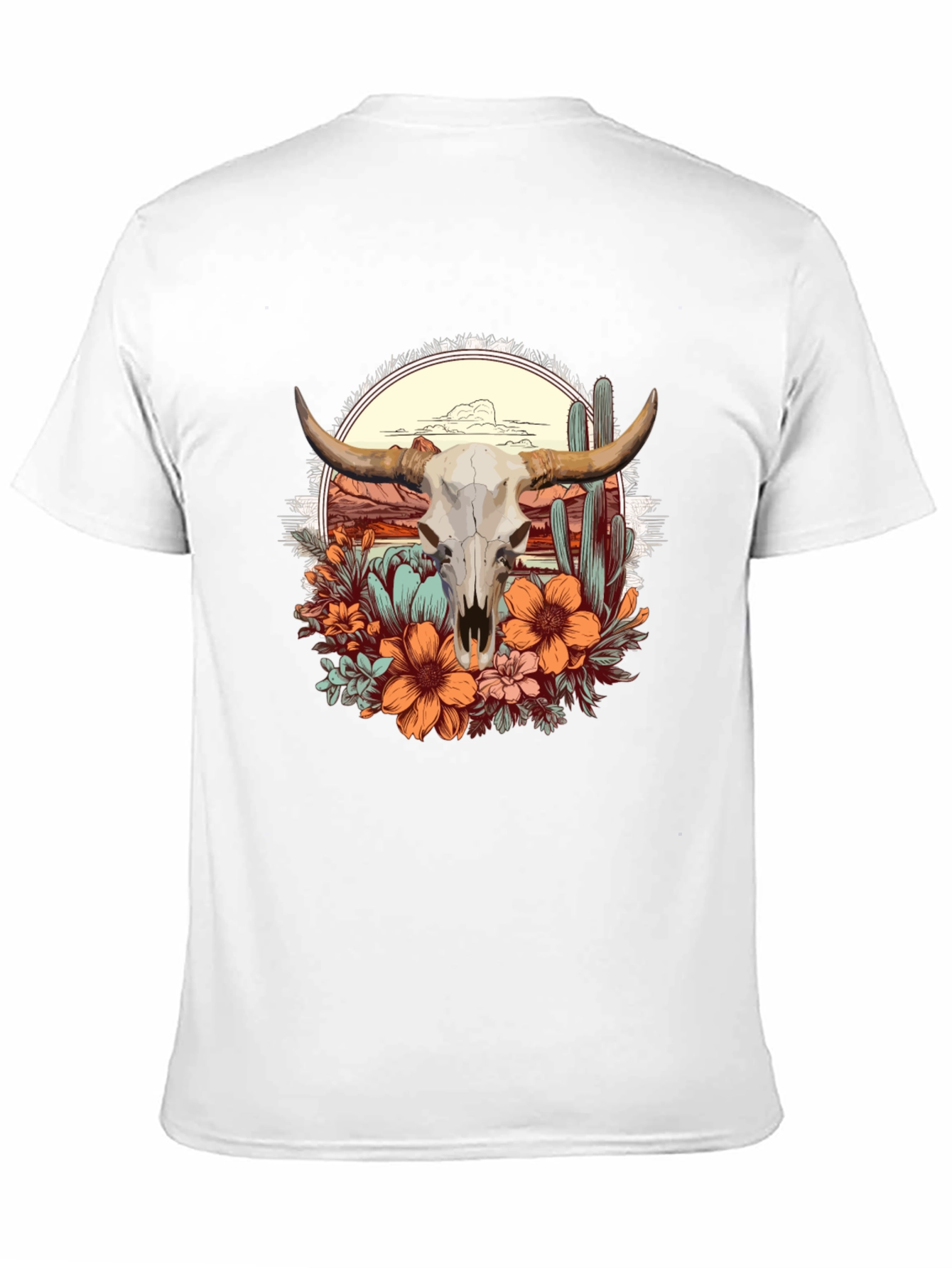 Desert Skull Graphic Tee - Western Style