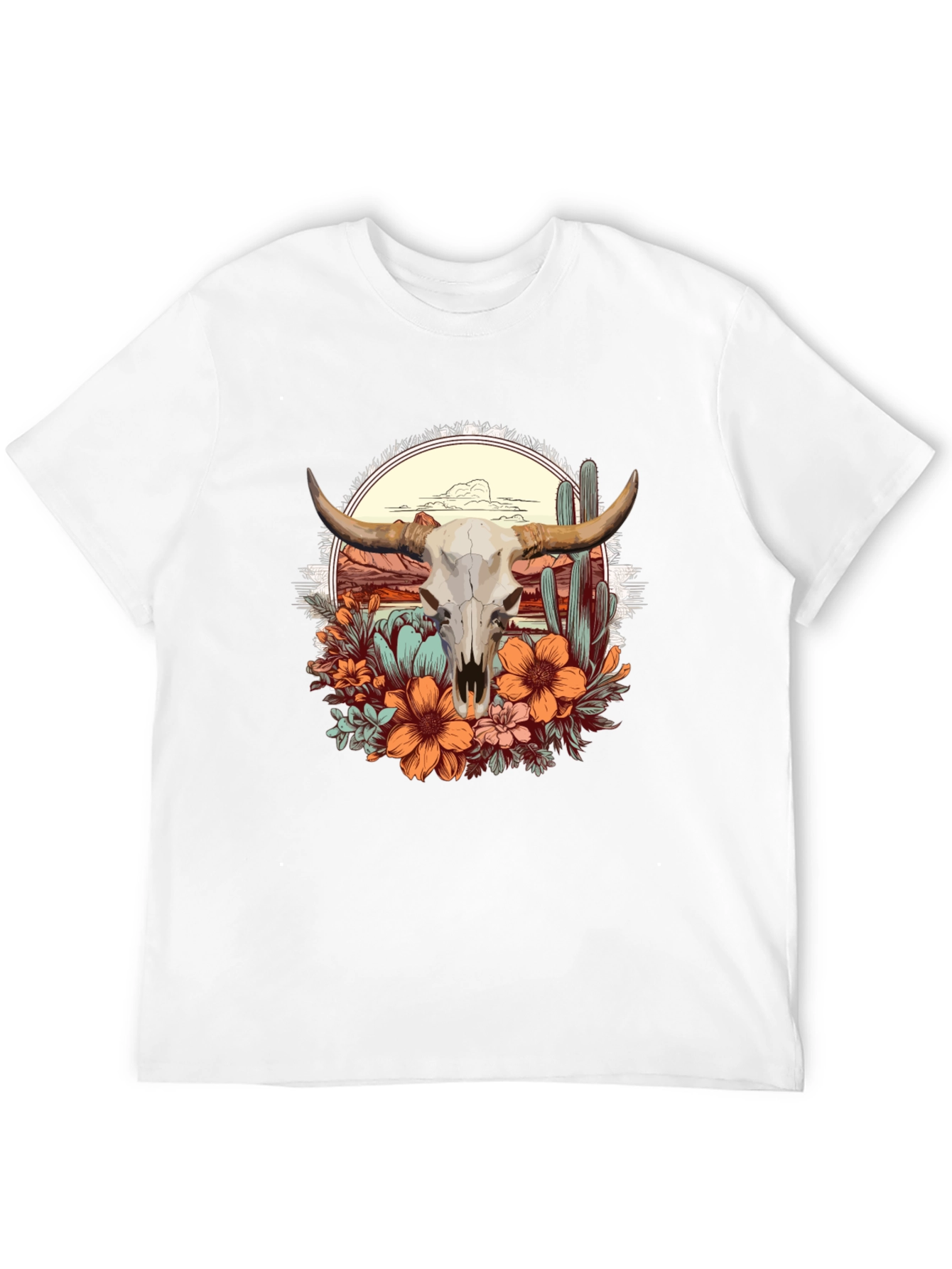 Desert Skull Graphic Tee - Western Style