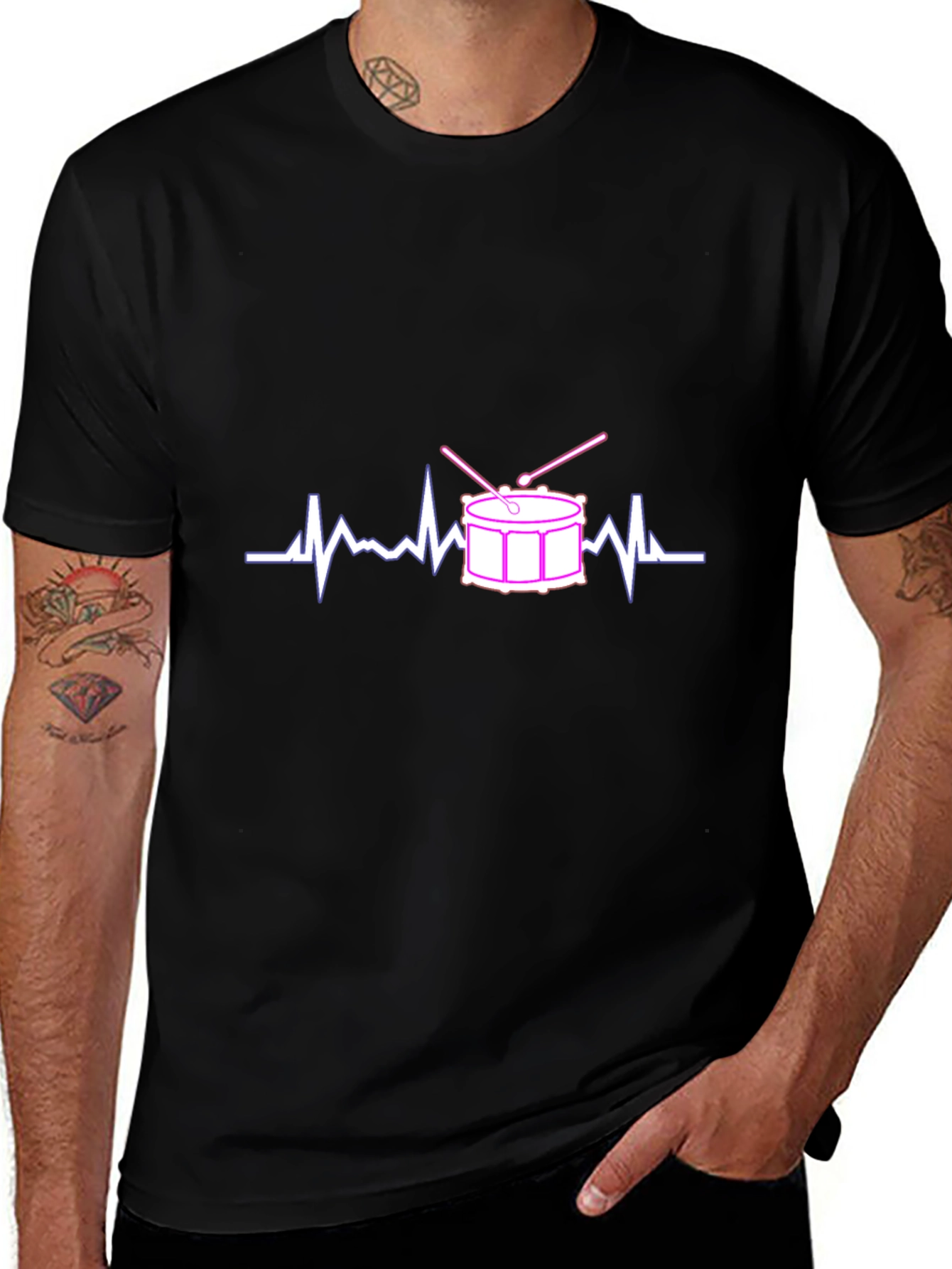 Drum Heartbeat T-Shirt - Musician Tee