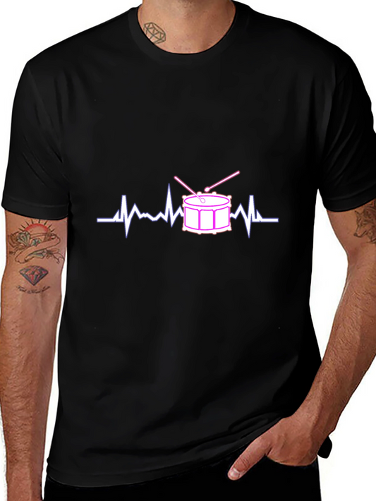 Drum Heartbeat T-Shirt - Musician Tee