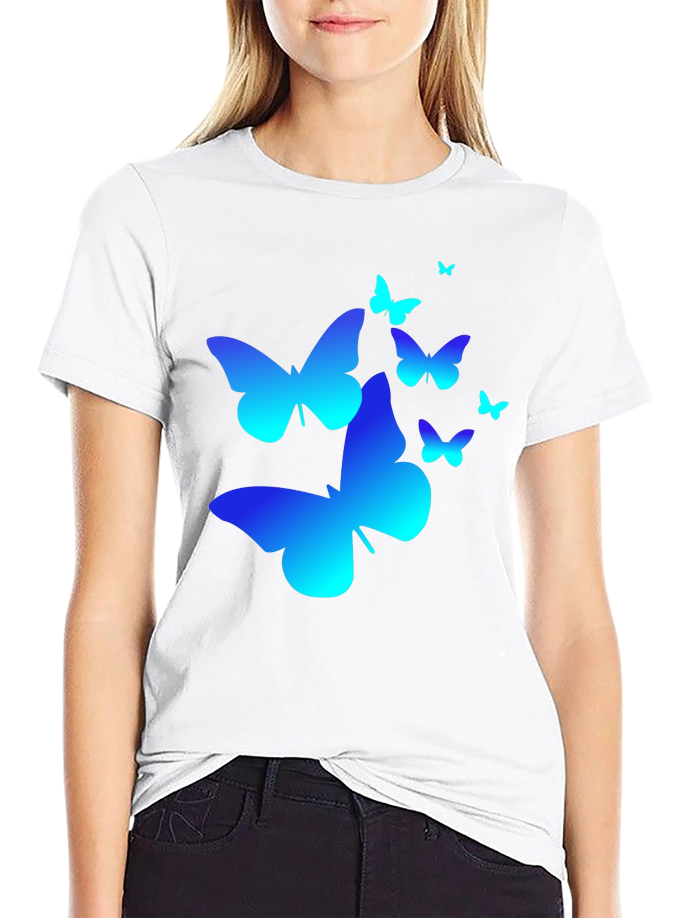Butterfly Graphic T-Shirt - Black