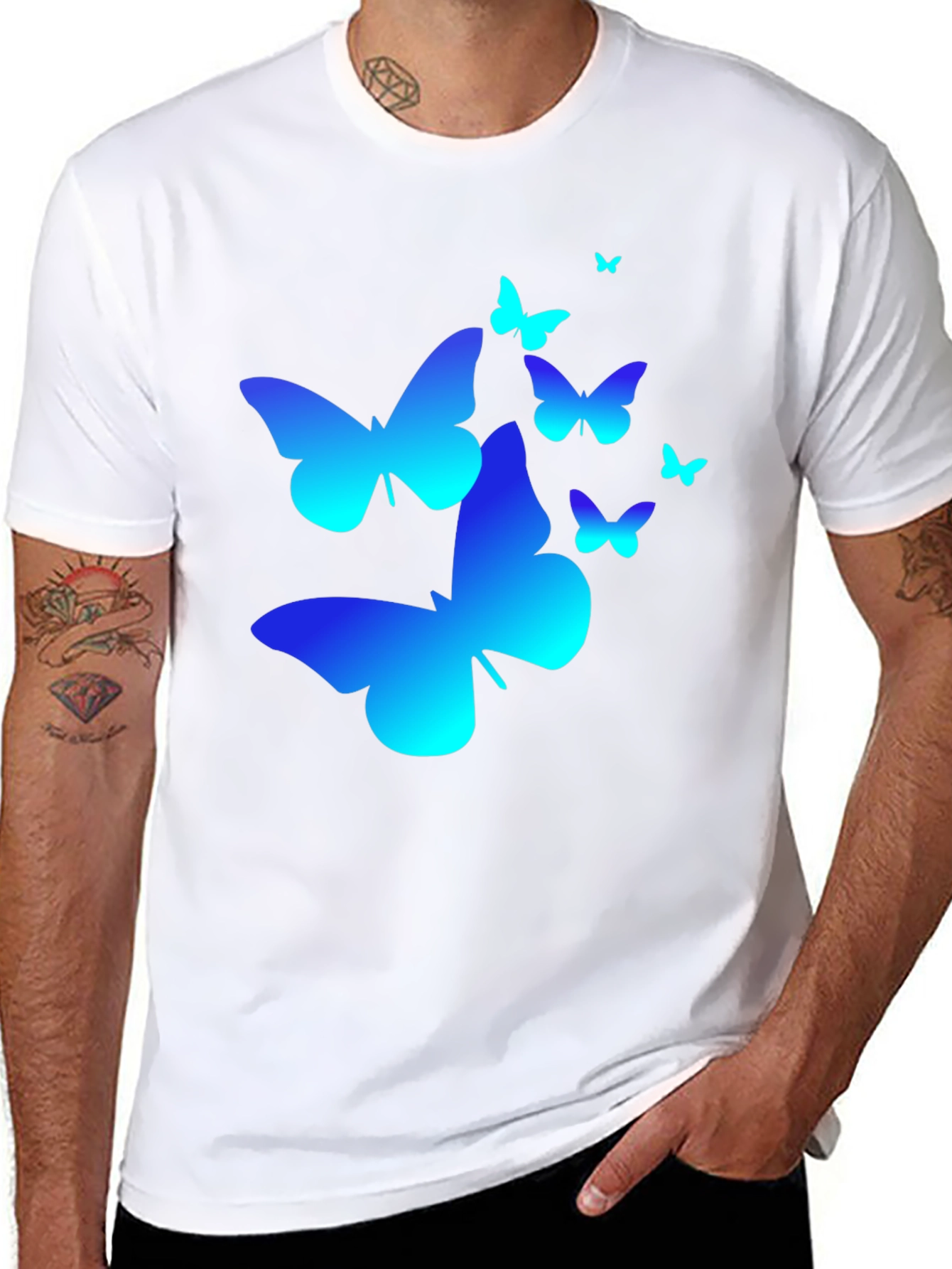Butterfly Graphic T-Shirt - Black