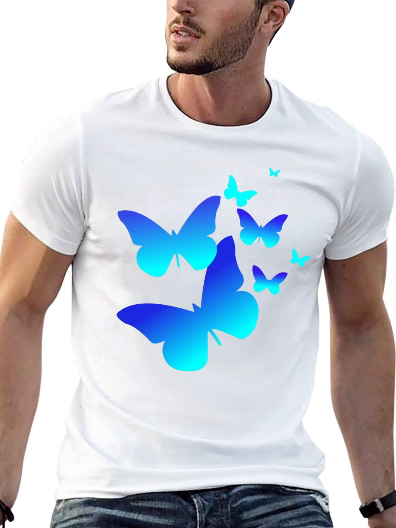 Butterfly Graphic T-Shirt - Black