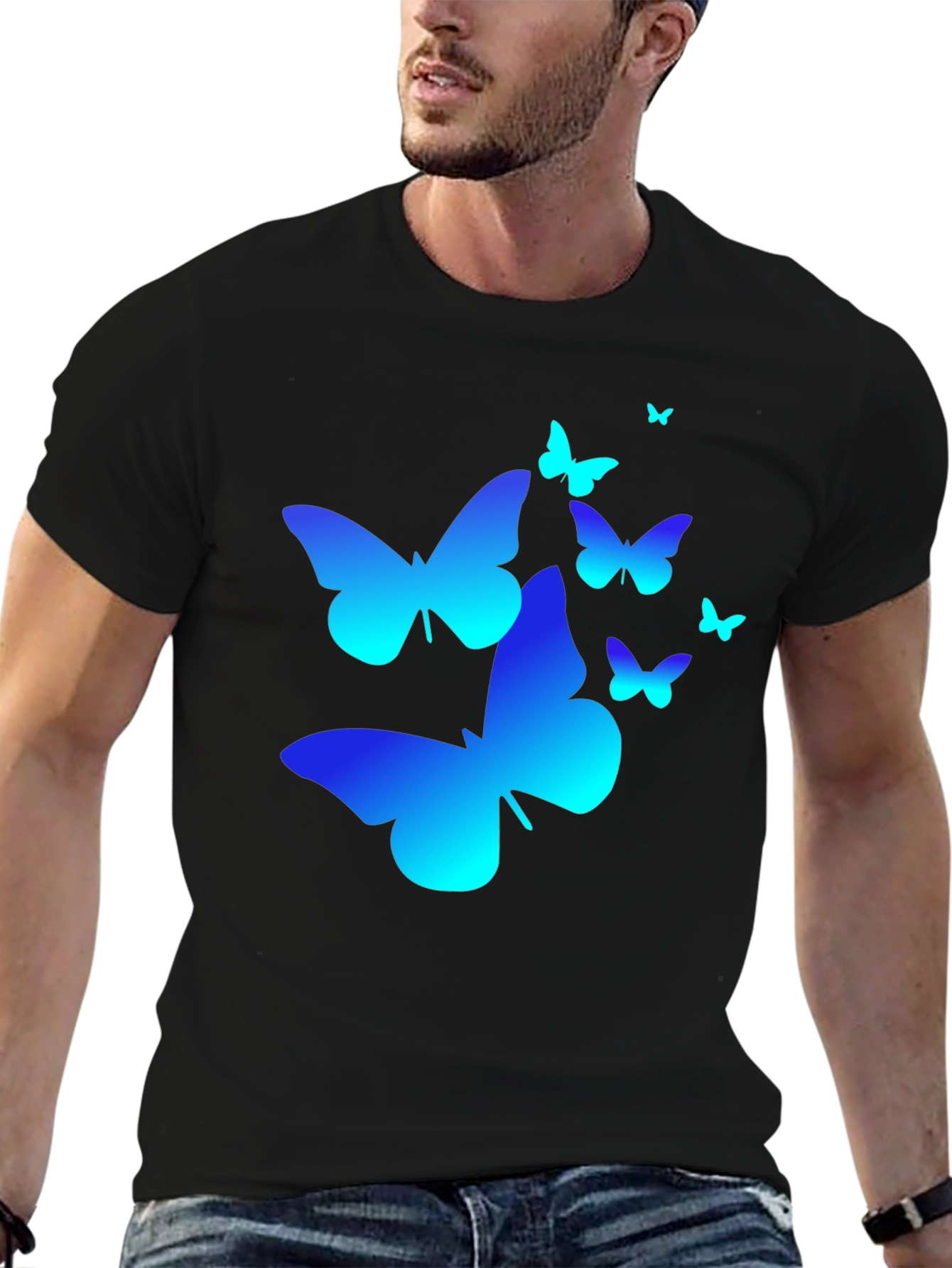 Butterfly Graphic T-Shirt - Black