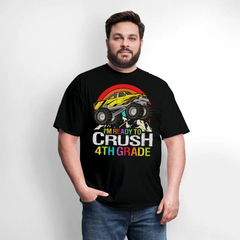 Ready To Crush 4th Grade Retro Back To School kids