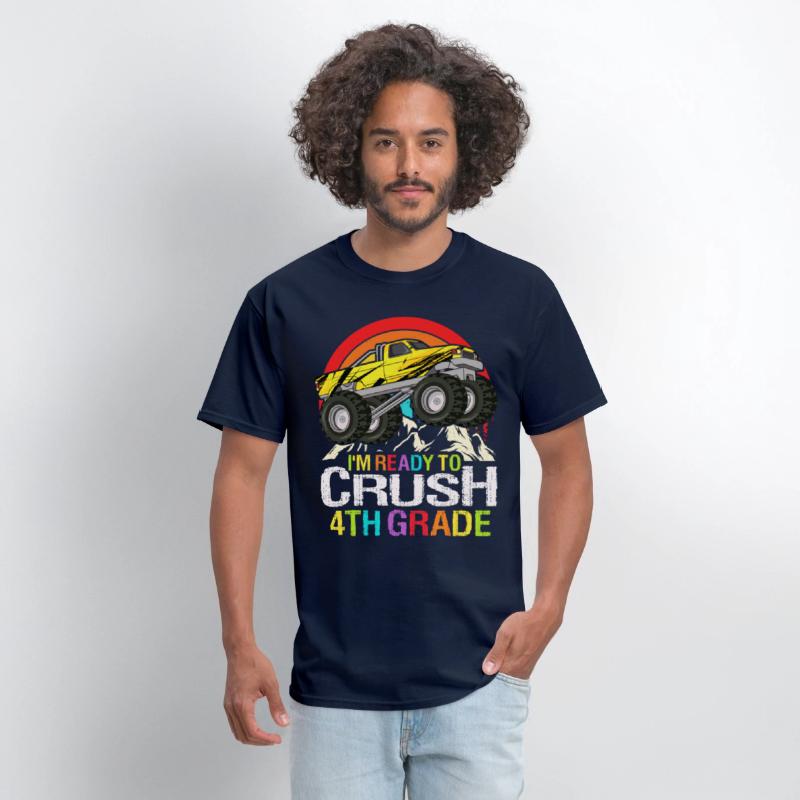 Ready To Crush 4th Grade Retro Back To School kids