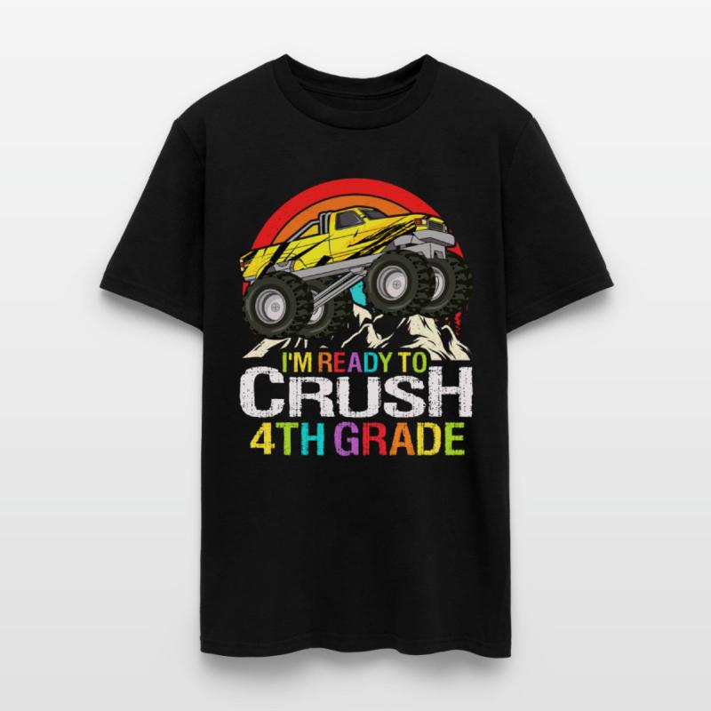 Ready To Crush 4th Grade Retro Back To School kids