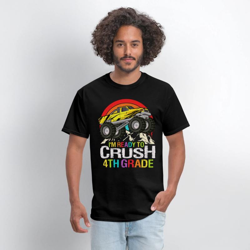 Ready To Crush 4th Grade Retro Back To School kids