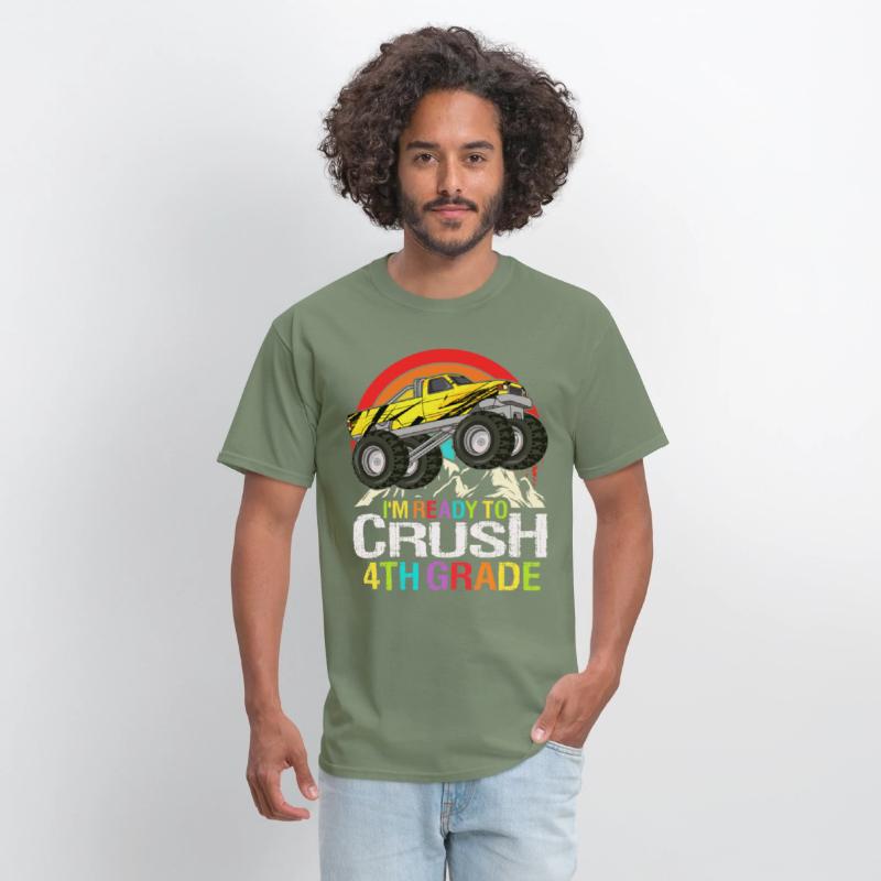Ready To Crush 4th Grade Retro Back To School kids