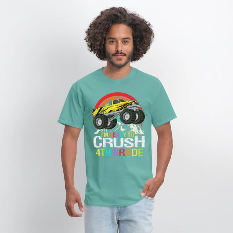 Ready To Crush 4th Grade Retro Back To School kids