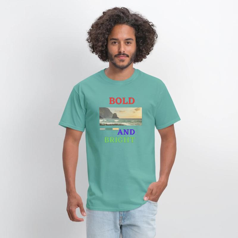 Red Blue Green Bold and Bight T-shirt