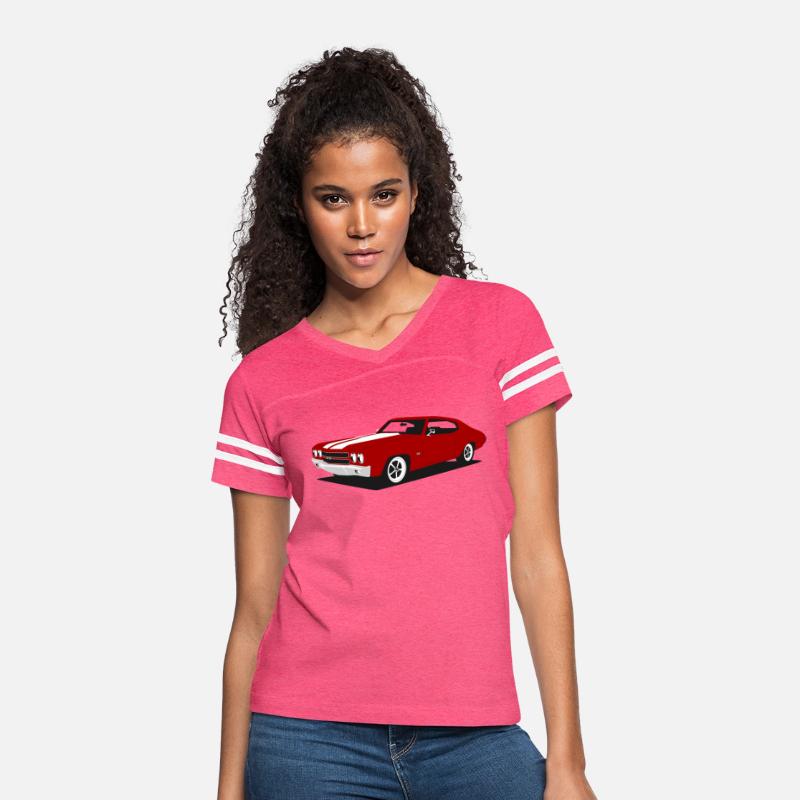 red Chevelle vintage american muscle car