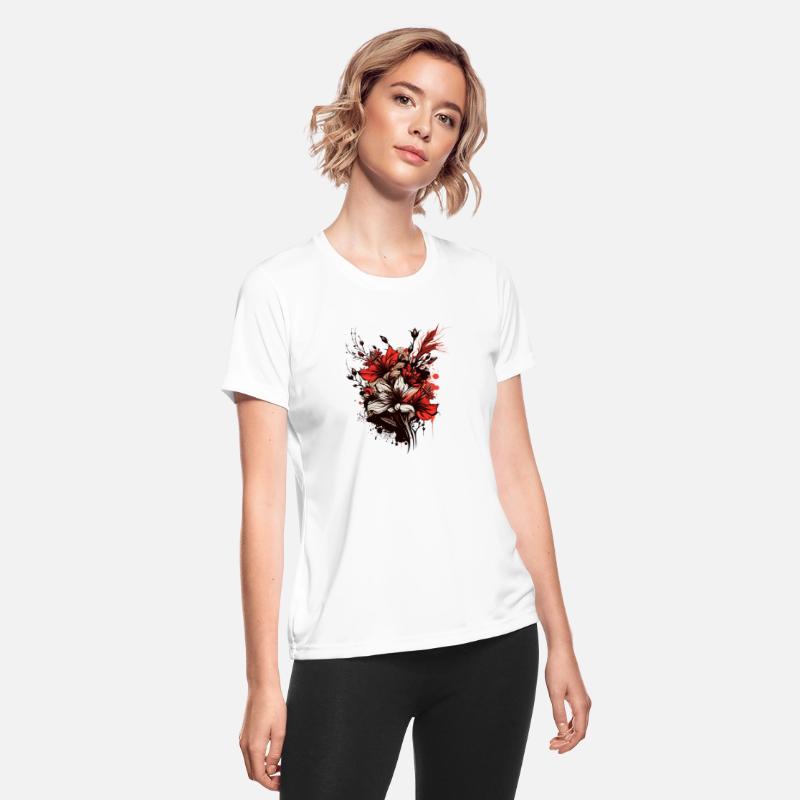 Red Flowers and Love's Tender Touch