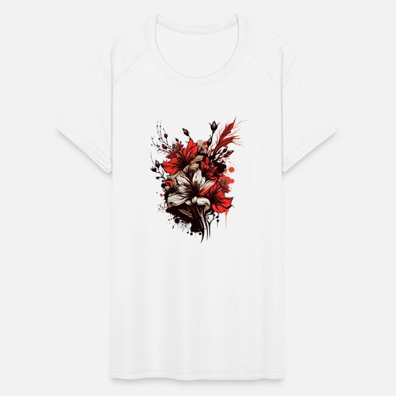 Red Flowers and Love's Tender Touch