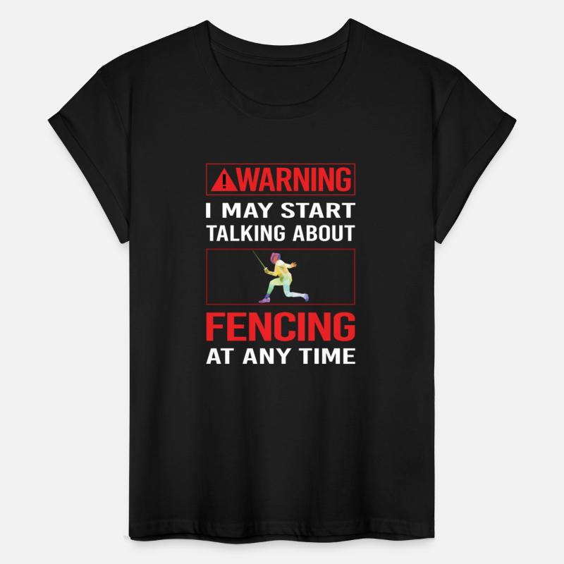 Red Warning Fencing Fencer