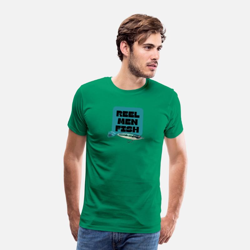 reel men fish blue