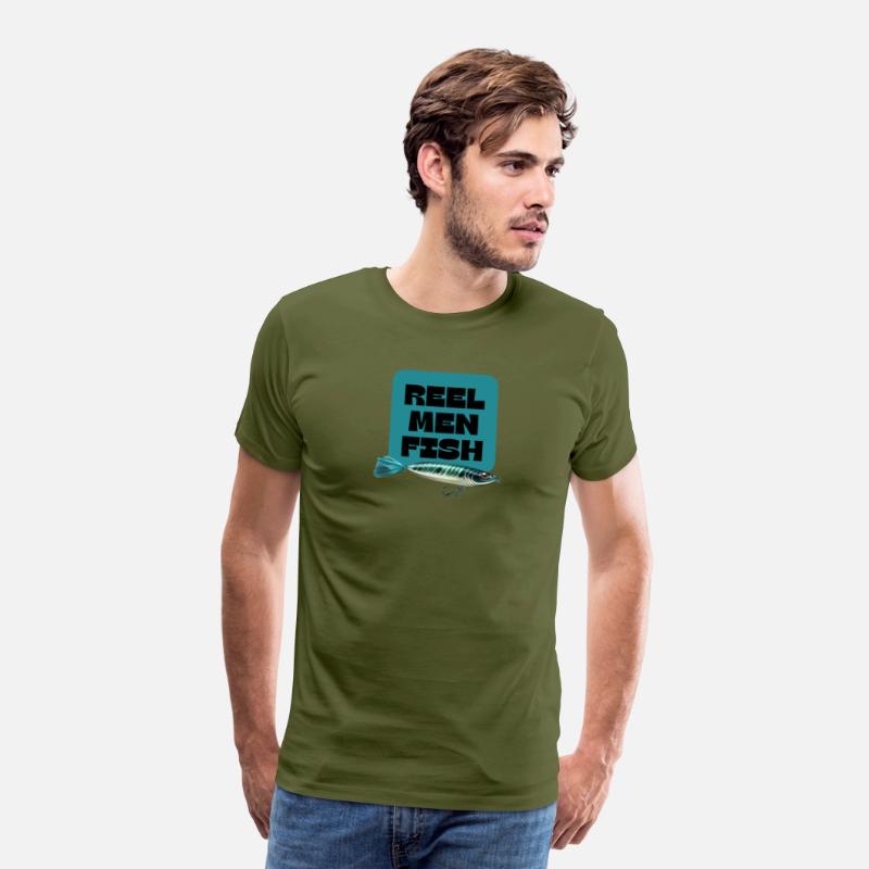 reel men fish blue