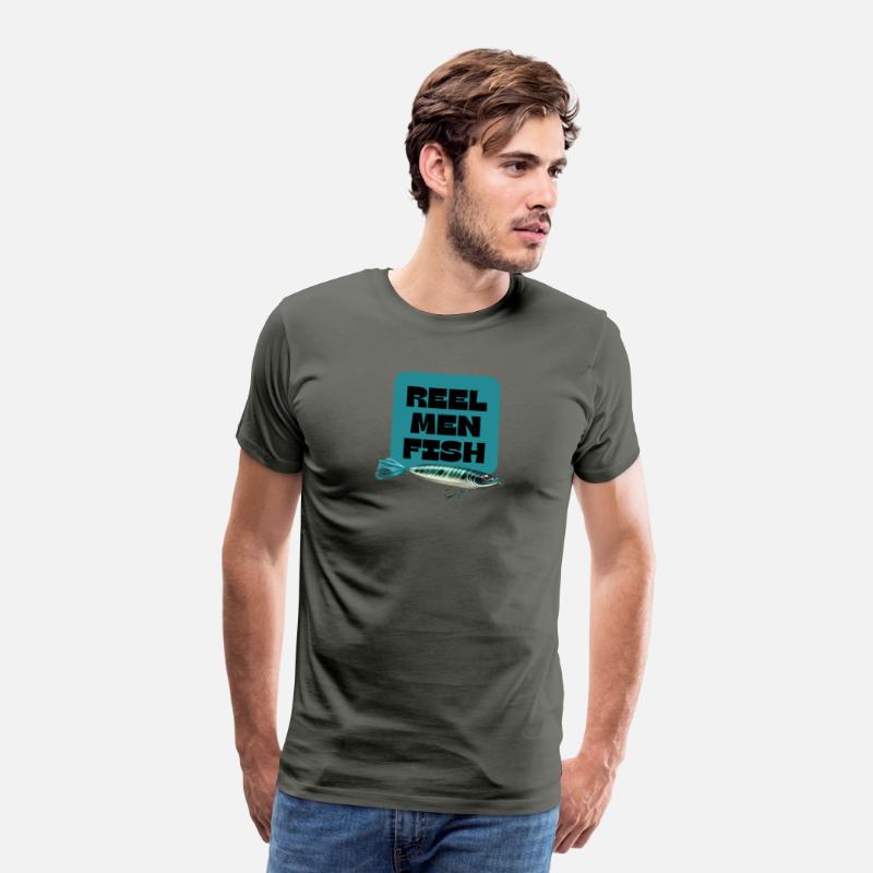 reel men fish blue