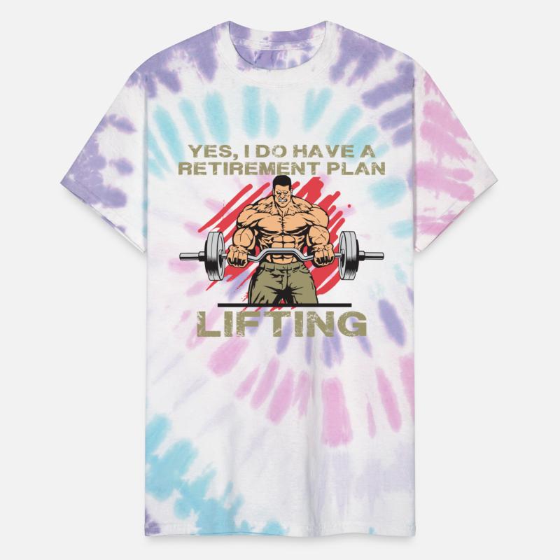 Retirement Plan Lifting Tshirt Old man Gym