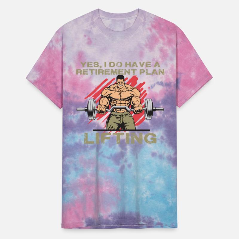 Retirement Plan Lifting Tshirt Old man Gym