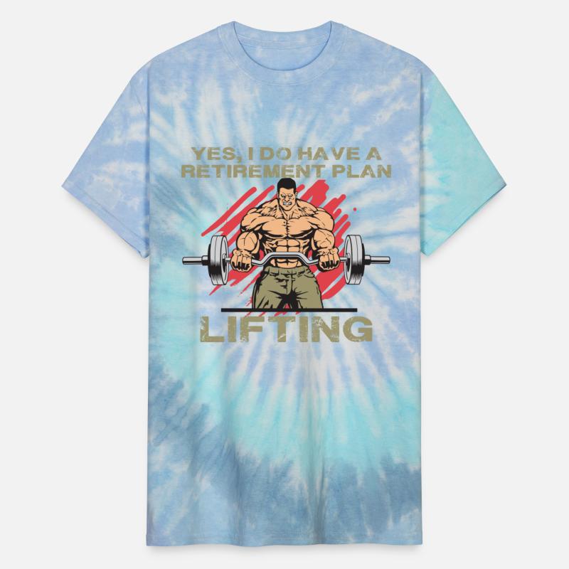 Retirement Plan Lifting Tshirt Old man Gym