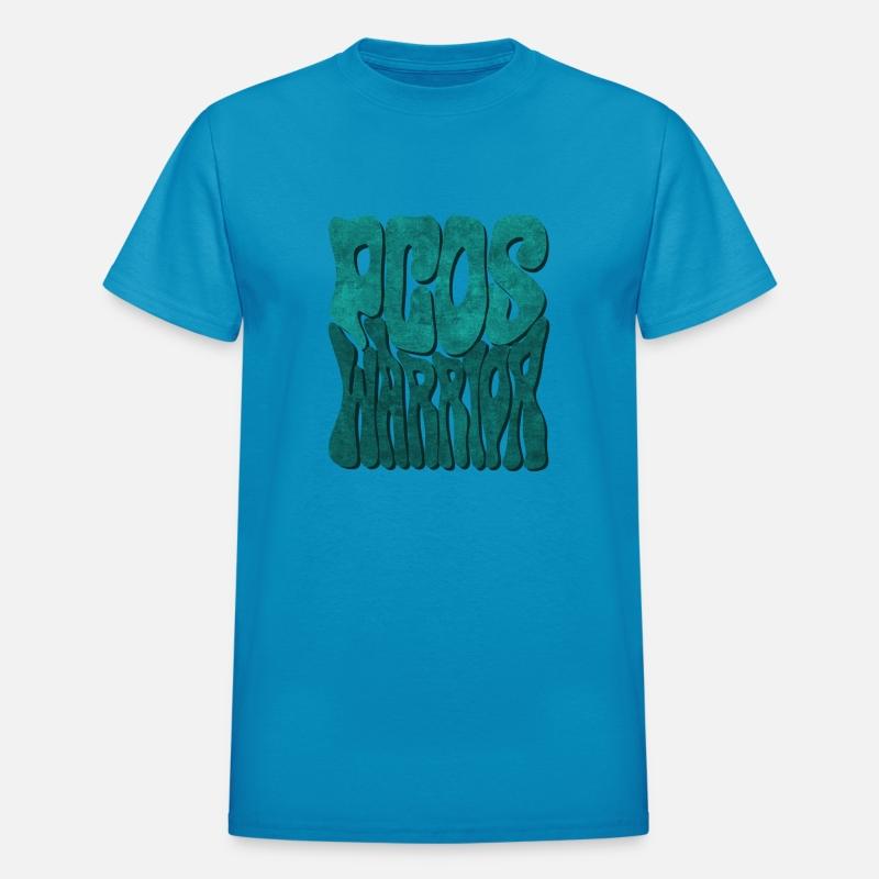 Retro Groovy PCOS WARRIOR Teal Ribbon Awareness