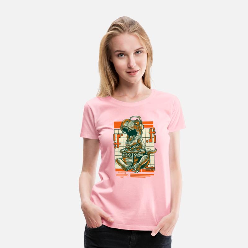 Retro T Rex Gamer Video Games Dinosaur