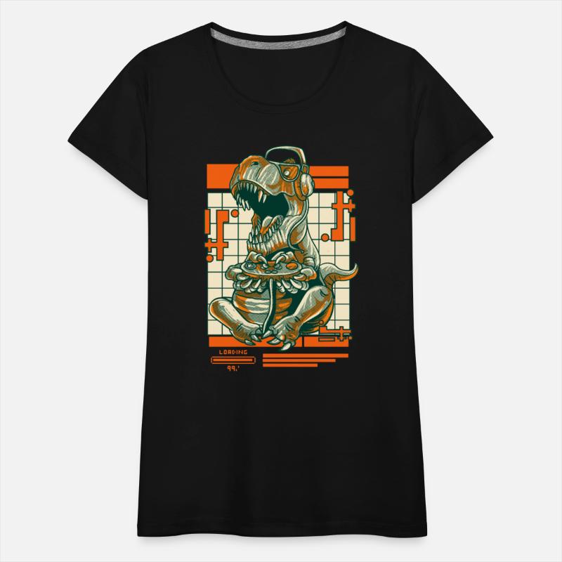 Retro T Rex Gamer Video Games Dinosaur