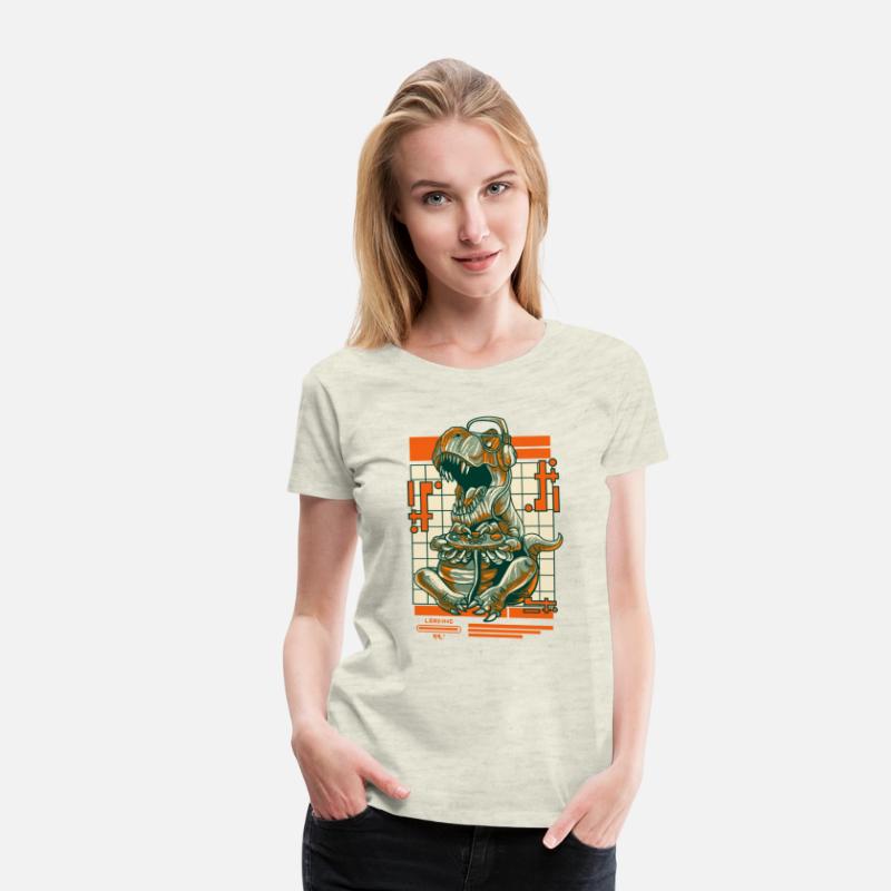 Retro T Rex Gamer Video Games Dinosaur