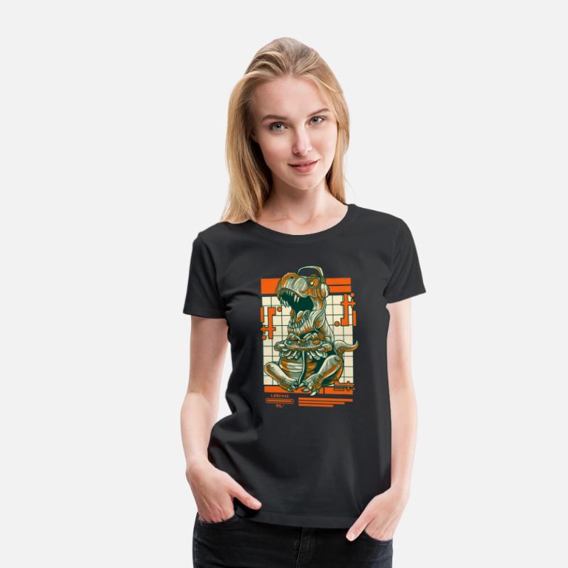 Retro T Rex Gamer Video Games Dinosaur