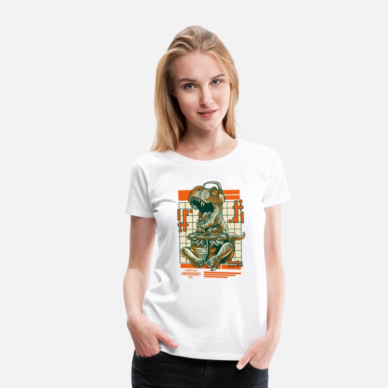 Retro T Rex Gamer Video Games Dinosaur