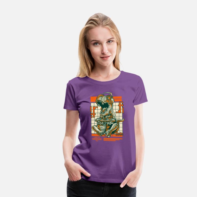 Retro T Rex Gamer Video Games Dinosaur