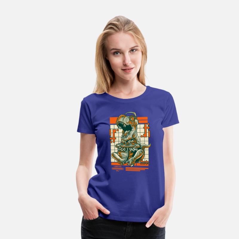 Retro T Rex Gamer Video Games Dinosaur