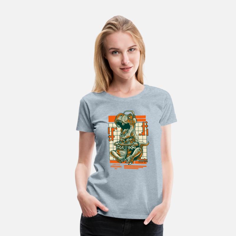 Retro T Rex Gamer Video Games Dinosaur