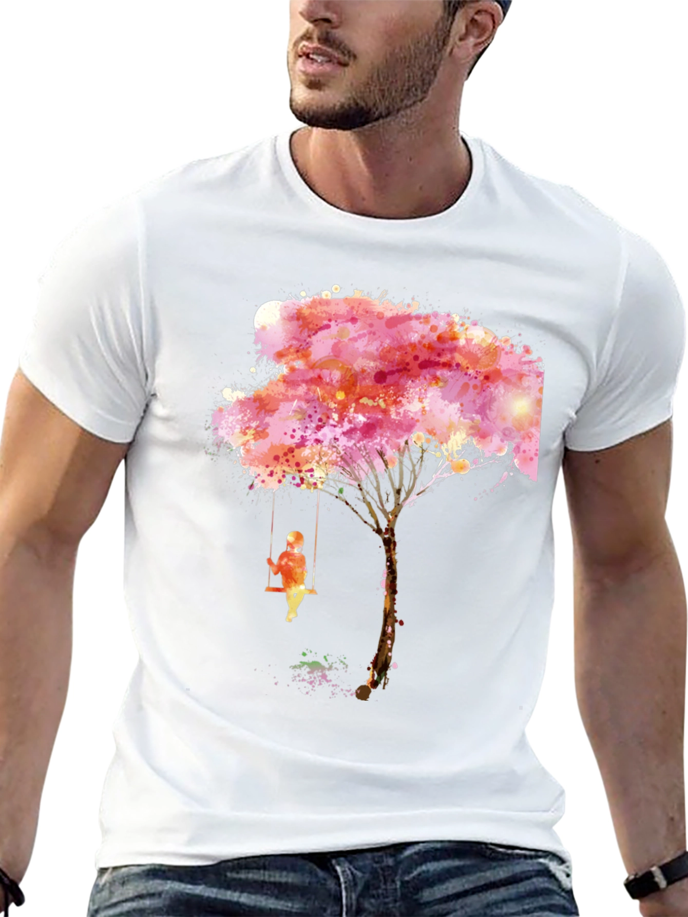 Artistic Tree Swing Graphic Tee - Relaxed Fit