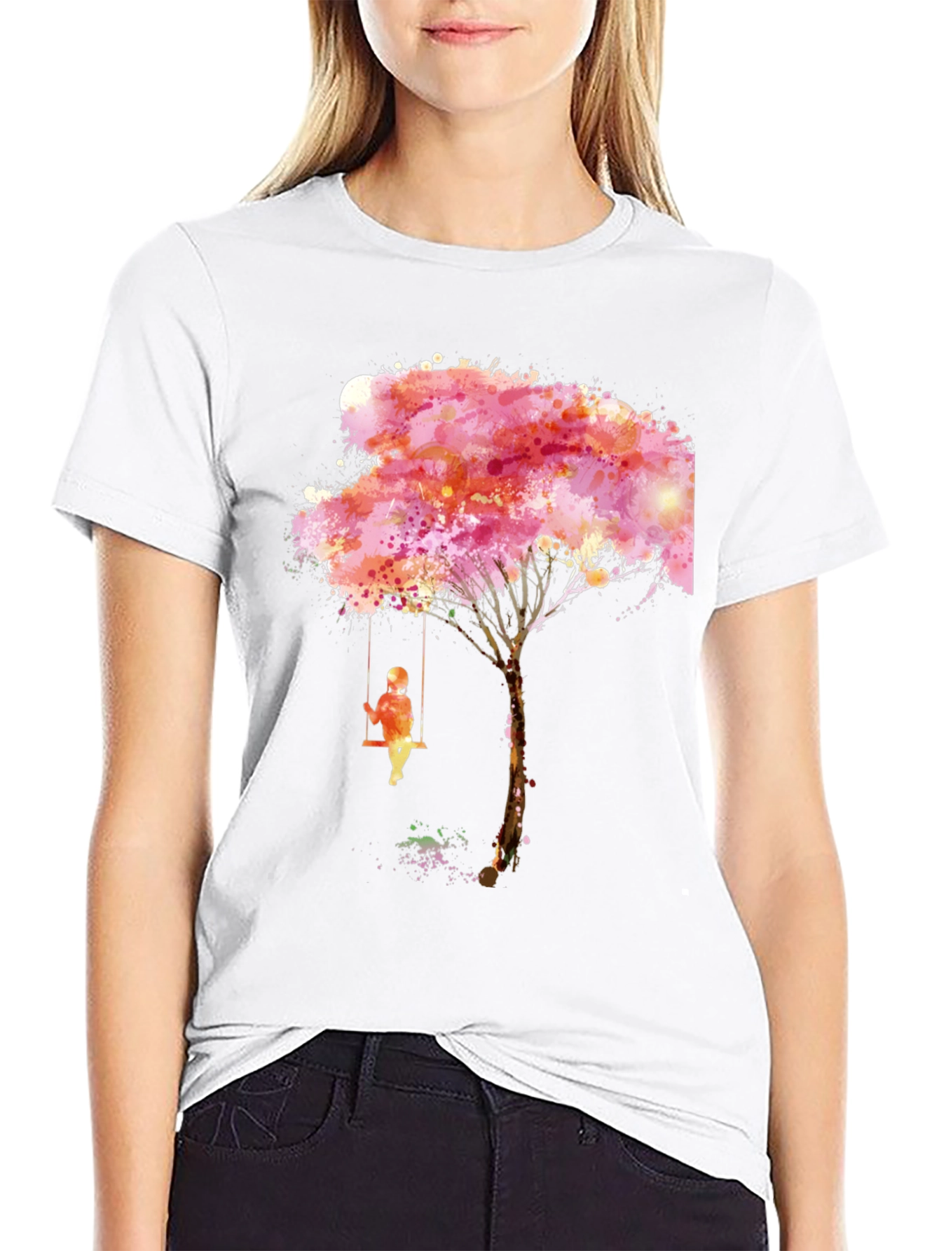 Artistic Tree Swing Graphic Tee - Relaxed Fit