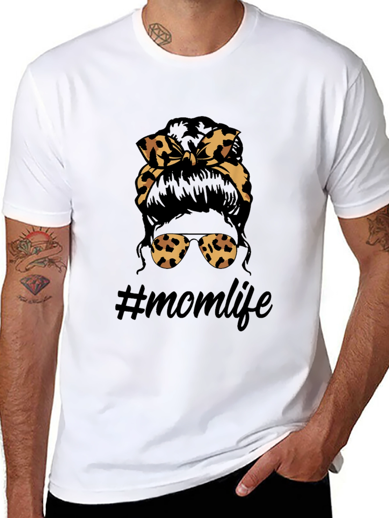 Mom Life Leopard Print T-Shirt